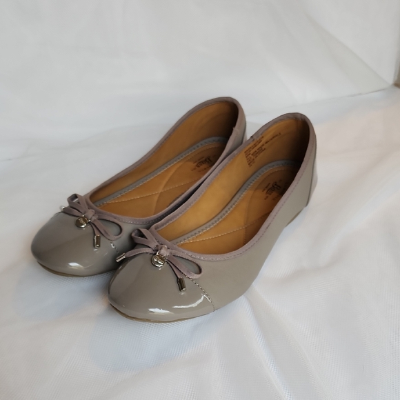 G.H. Bass & Co. Shoes - G.H. Bass & Co. Taupe Patent Ballet Flats